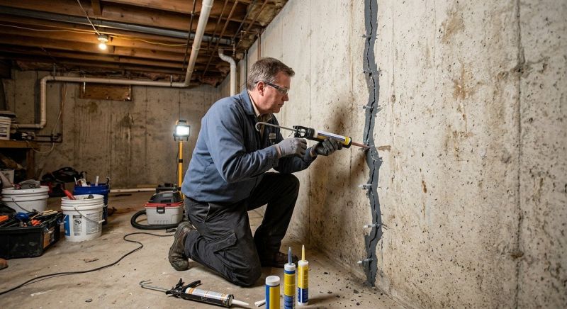 Basement Crack Repair in Dallas County, TX