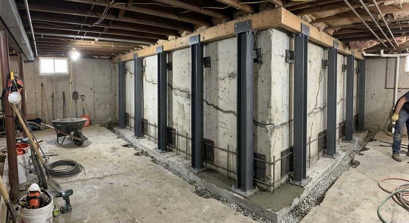 Basement Stabilization in Dallas County, TX