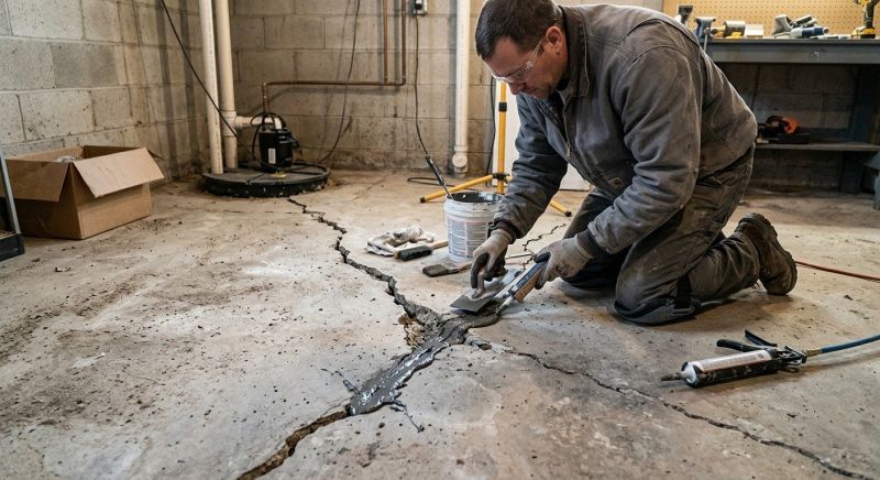 Cracked Basement Floor Repair in Dallas County, TX