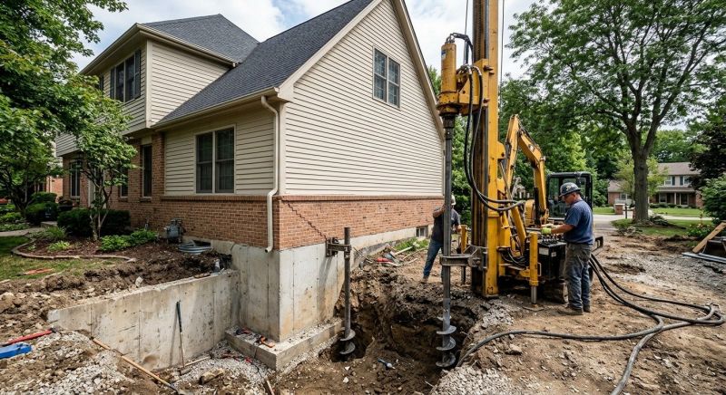 Helical Piers Installation in Dallas County, TX