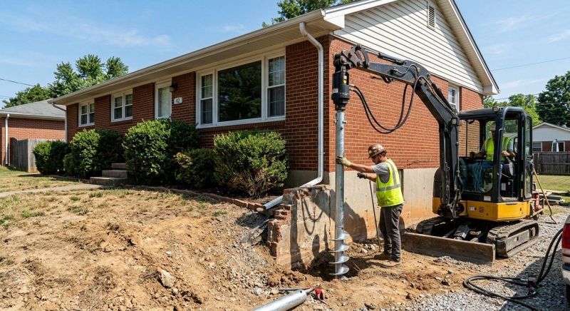 Helical Pile Installation in Dallas County, TX
