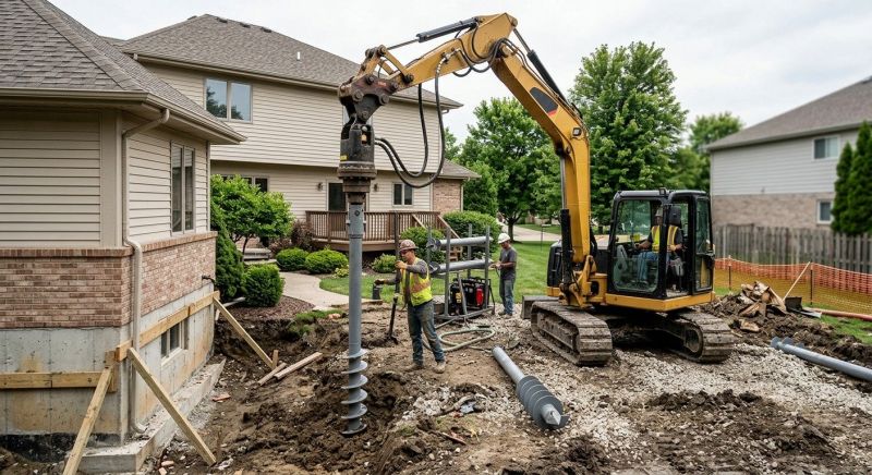 Helical Pile Installation in Dallas County, TX